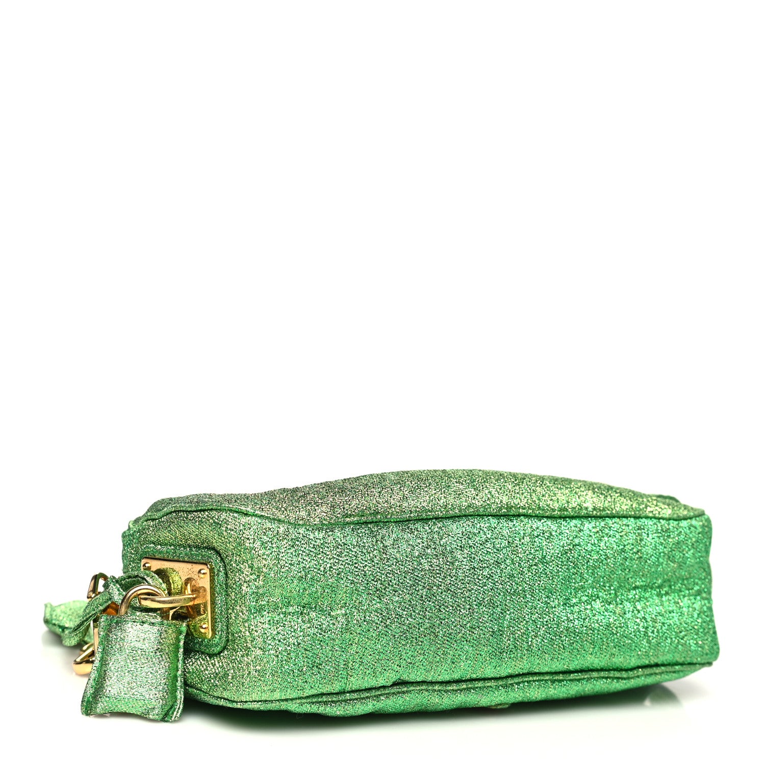 Prada Lurex Chain Crossbody Bag Green 5 of 13