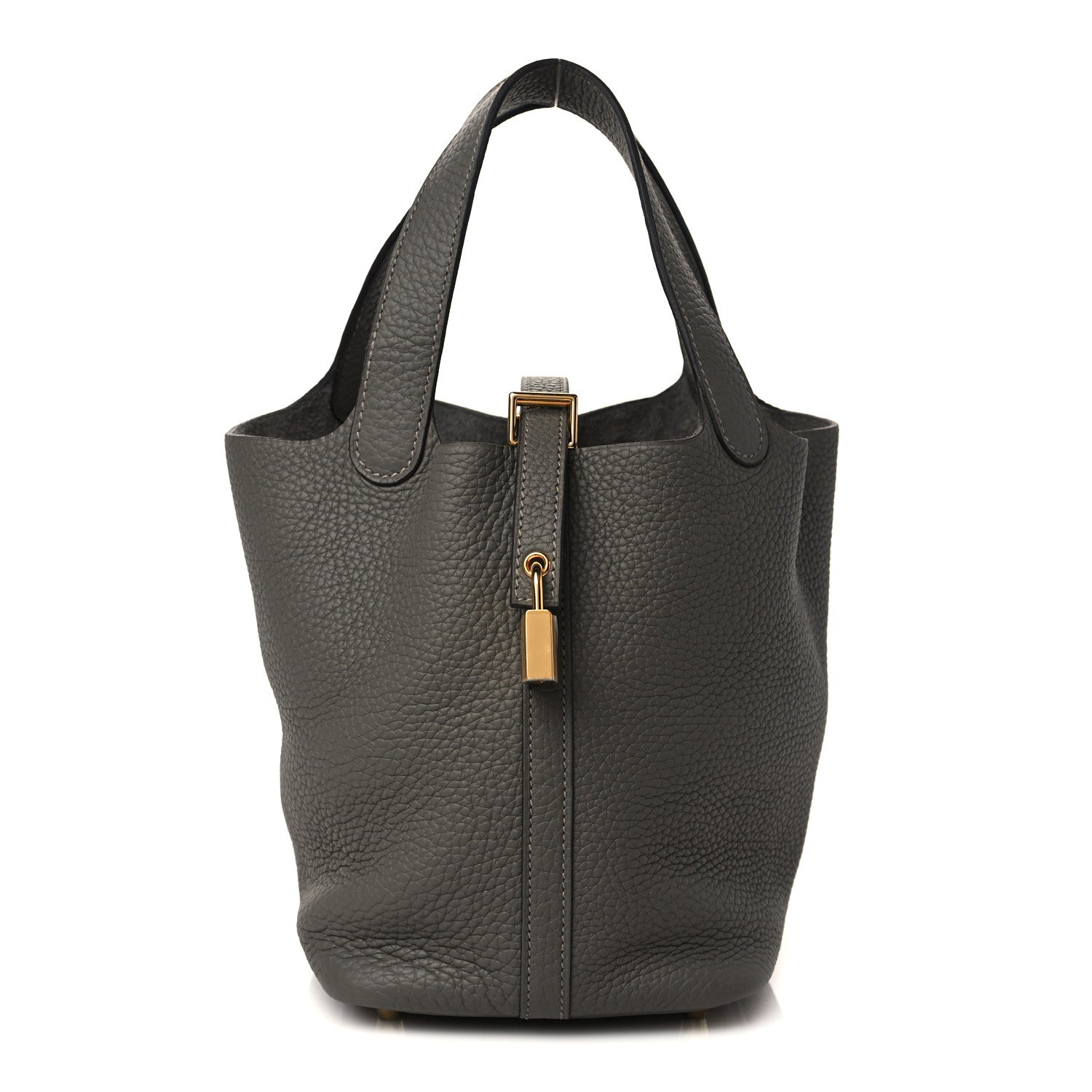 Hermes Taurillon Clemence Picotin Lock 18 PM Gris Meyer 1 of 9