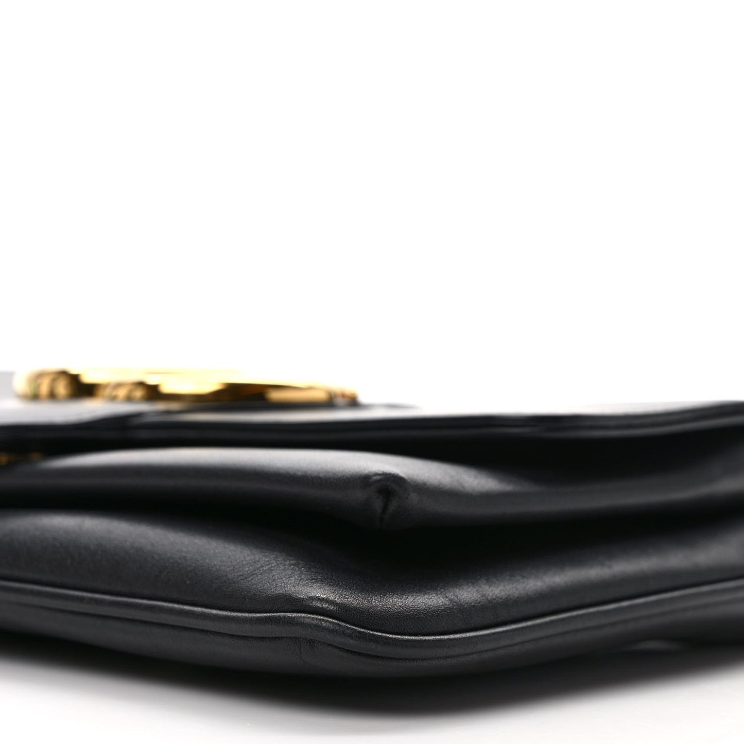 Vitello Palmellato Lux Small Arli Flap Shoulder Bag Black