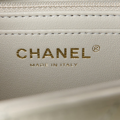 Chanel Lambskin Quilted Mini Rectangular Flap Grey 6 of 12