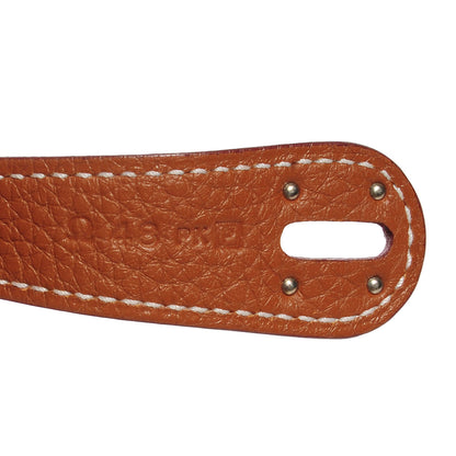 Hermes Taurillon Clemence Lindy 30 Gold 8 of 13