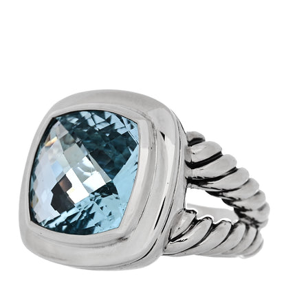 David Yurman Sterling Silver Blue Topaz 14mm Albion Ring 52 6 3 of 6