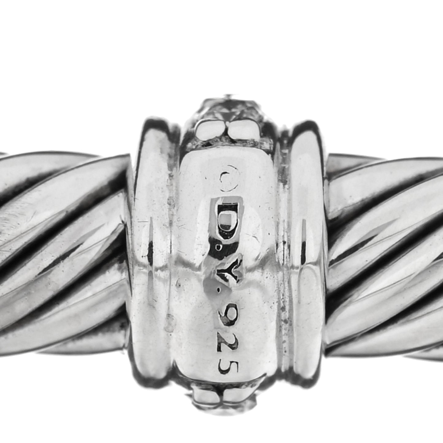 Sterling Silver Diamond 4mm Cable Classics Single Station Bracelet