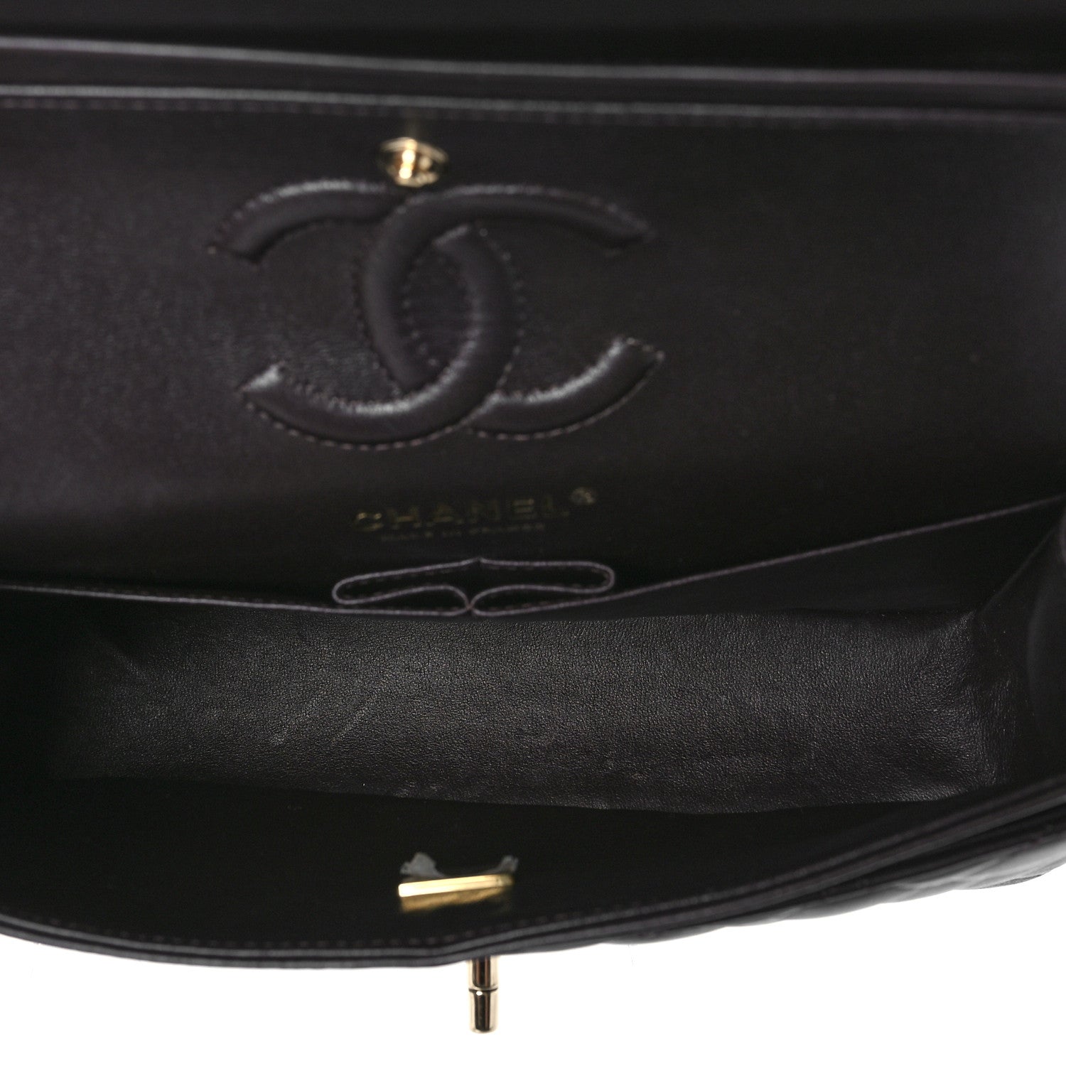 Chanel Lambskin Quilted Small Double Flap Dark Brown 5 of 10