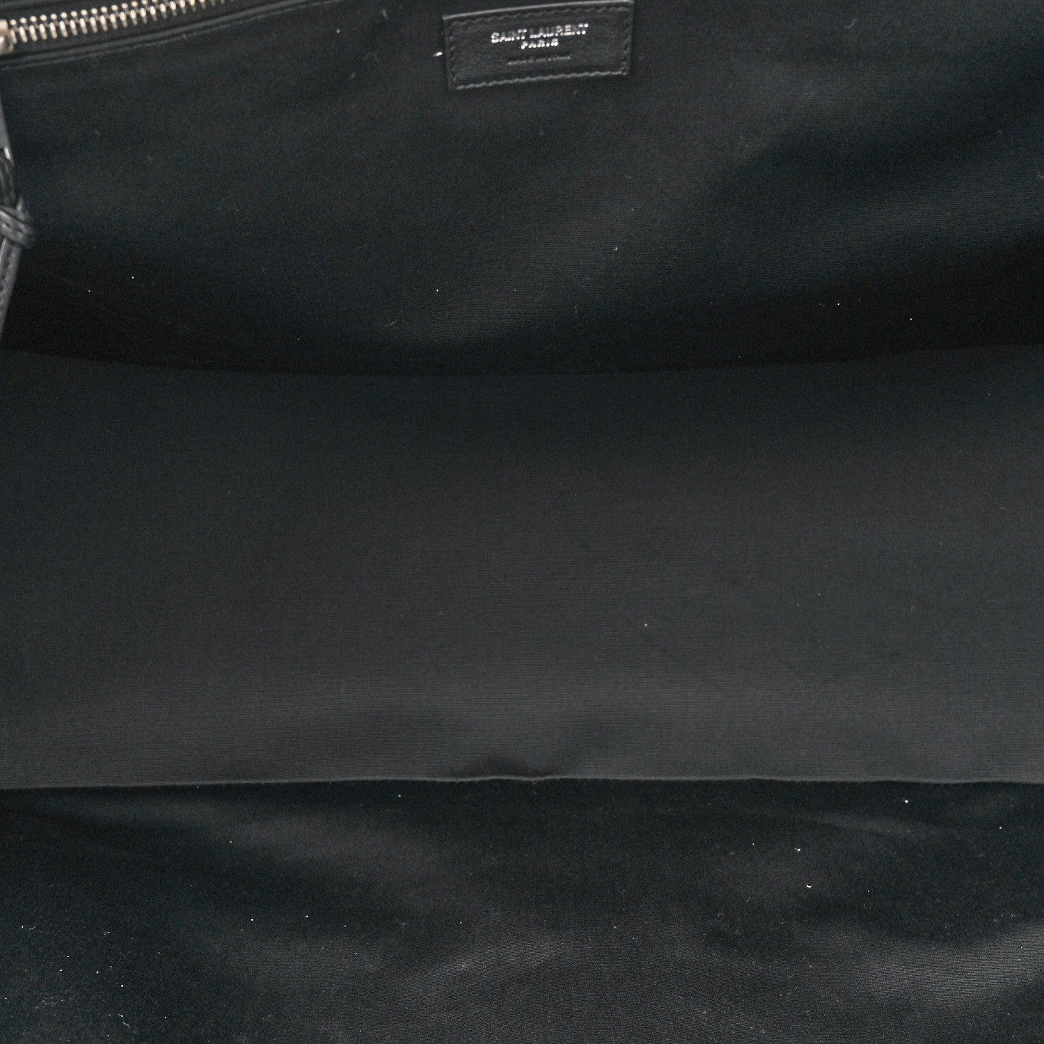 Saint Laurent Linen Calfskin Rive Gauche Maxi Tote Black 4 of 10