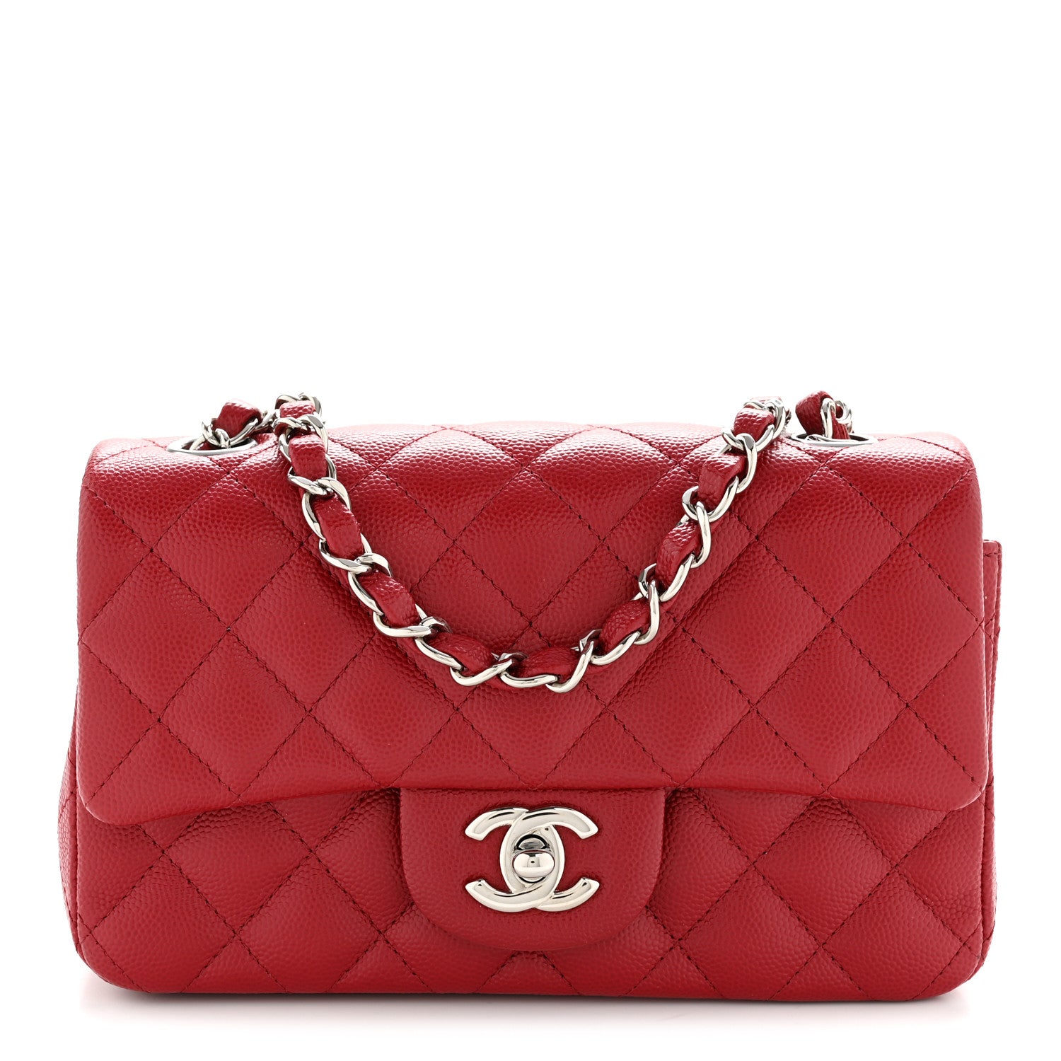 Chanel Caviar Quilted Mini Rectangular Flap Dark Red 1 of 13