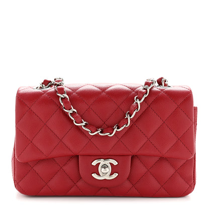 Chanel Caviar Quilted Mini Rectangular Flap Dark Red 1 of 13