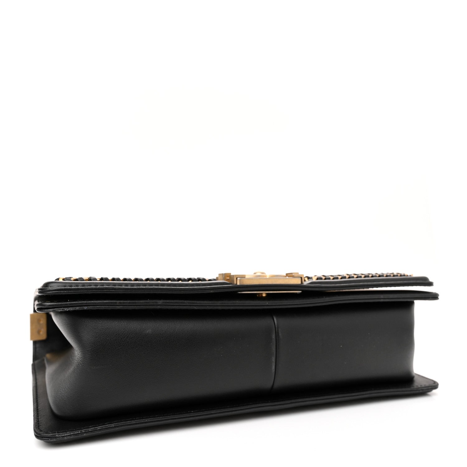 Chanel Calfskin Quilted New Medium Boy Top Handle Flap Black 4 of 12