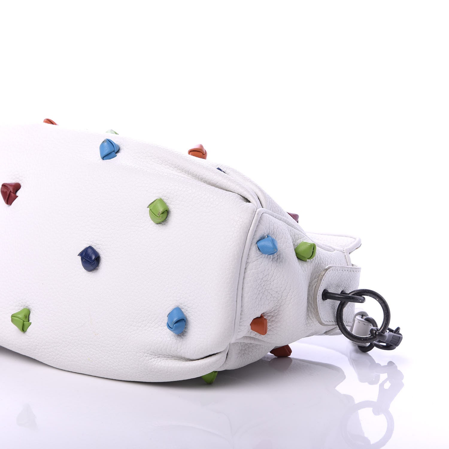 Bottega Veneta Grained Calfskin Toggle Crossbody White Multicolor 7 of 13