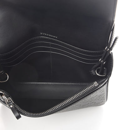 Burberry Calfskin Perforated Logo Hampshire Crossbody Black 4 of 7