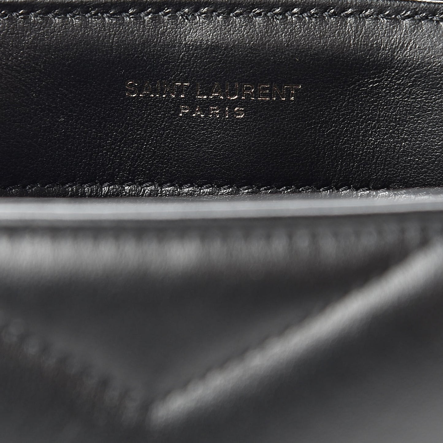 Calfskin Y Quilted Monogram Toy Loulou Crossbody Bag Black