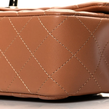 Chanel Lambskin Quilted Mini Rectangular Flap Brown 9 of 10