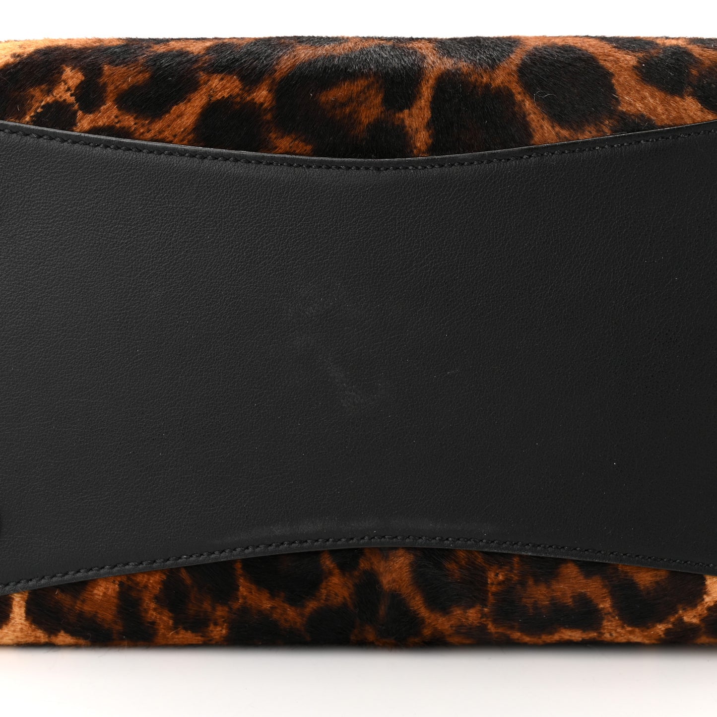 Pony Hair Leopard Print Large Varenne Tote Bag Natural