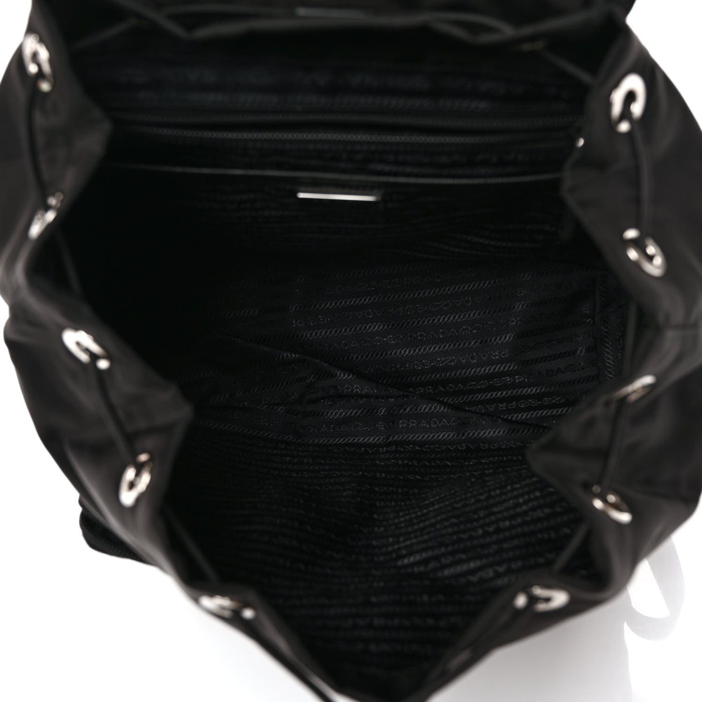 Tessuto Nylon Saffiano Vela Backpack Black