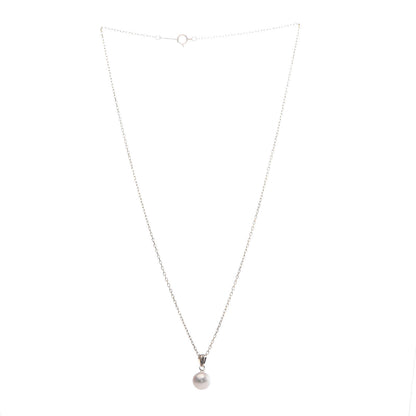 Mikimoto 18K Yellow Gold Akoya Pearl 7.5mm Pendant Necklace 4 of 6