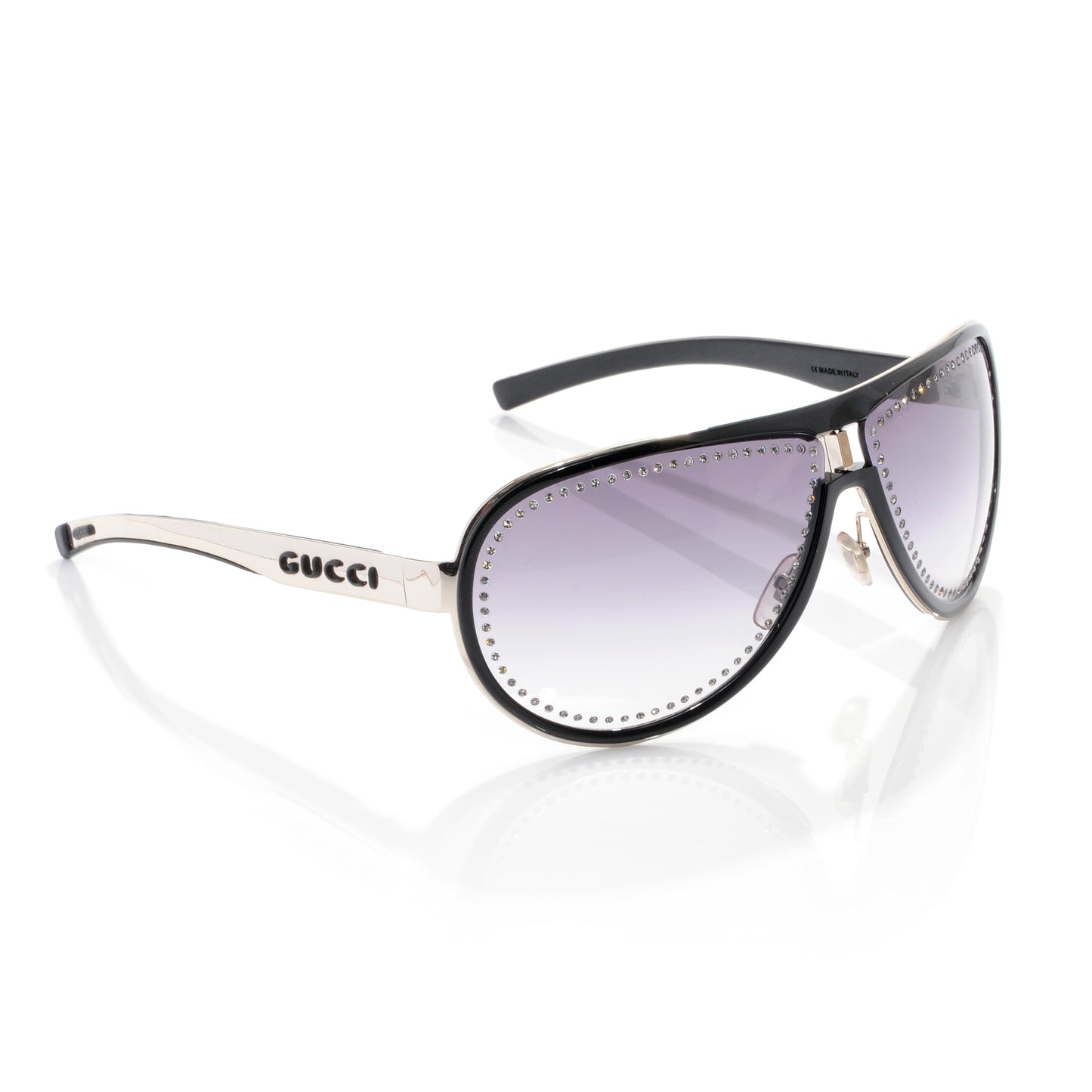 Strass Aviator Sunglasses Black