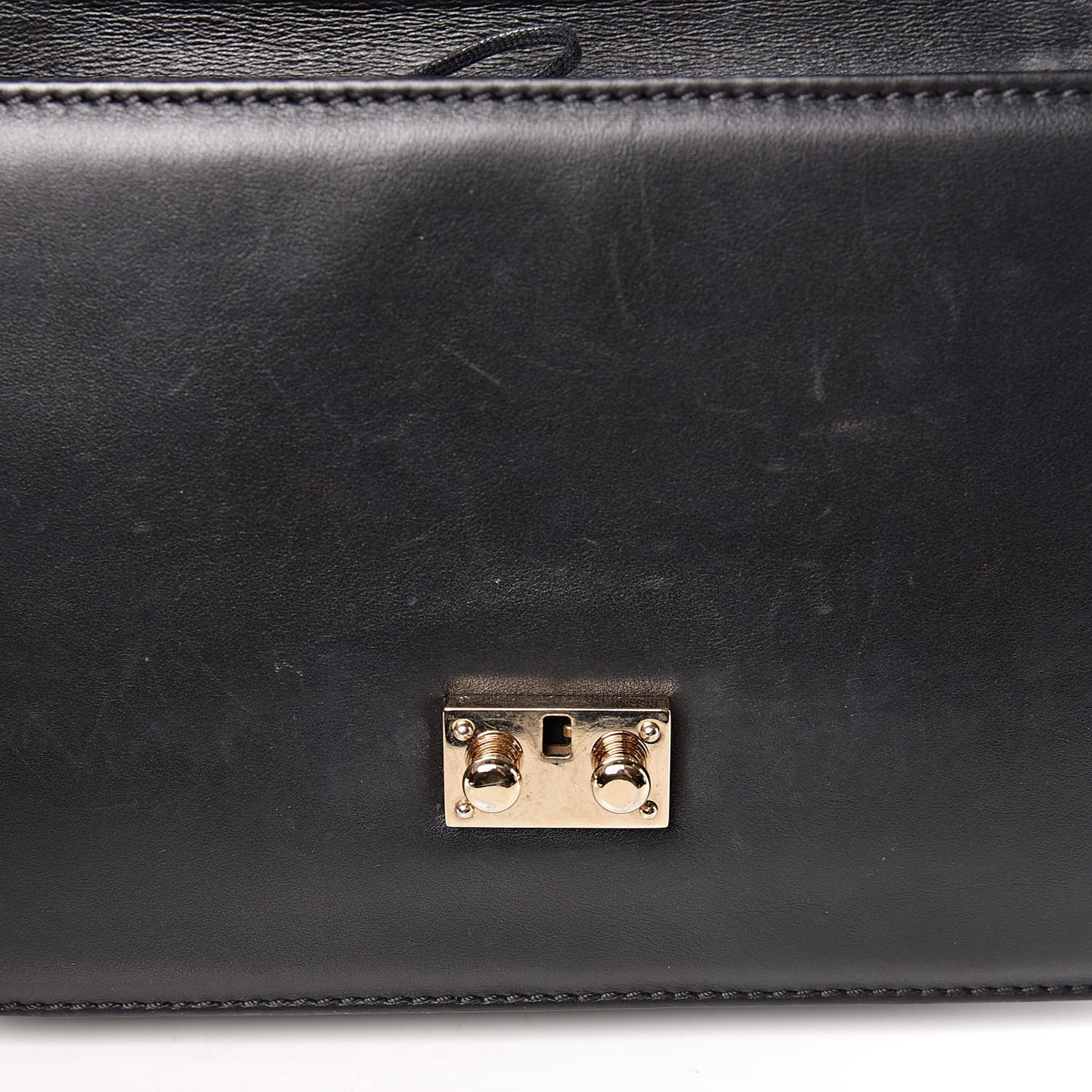 Vitello Medium Glam Lock Rockstud Flap Black