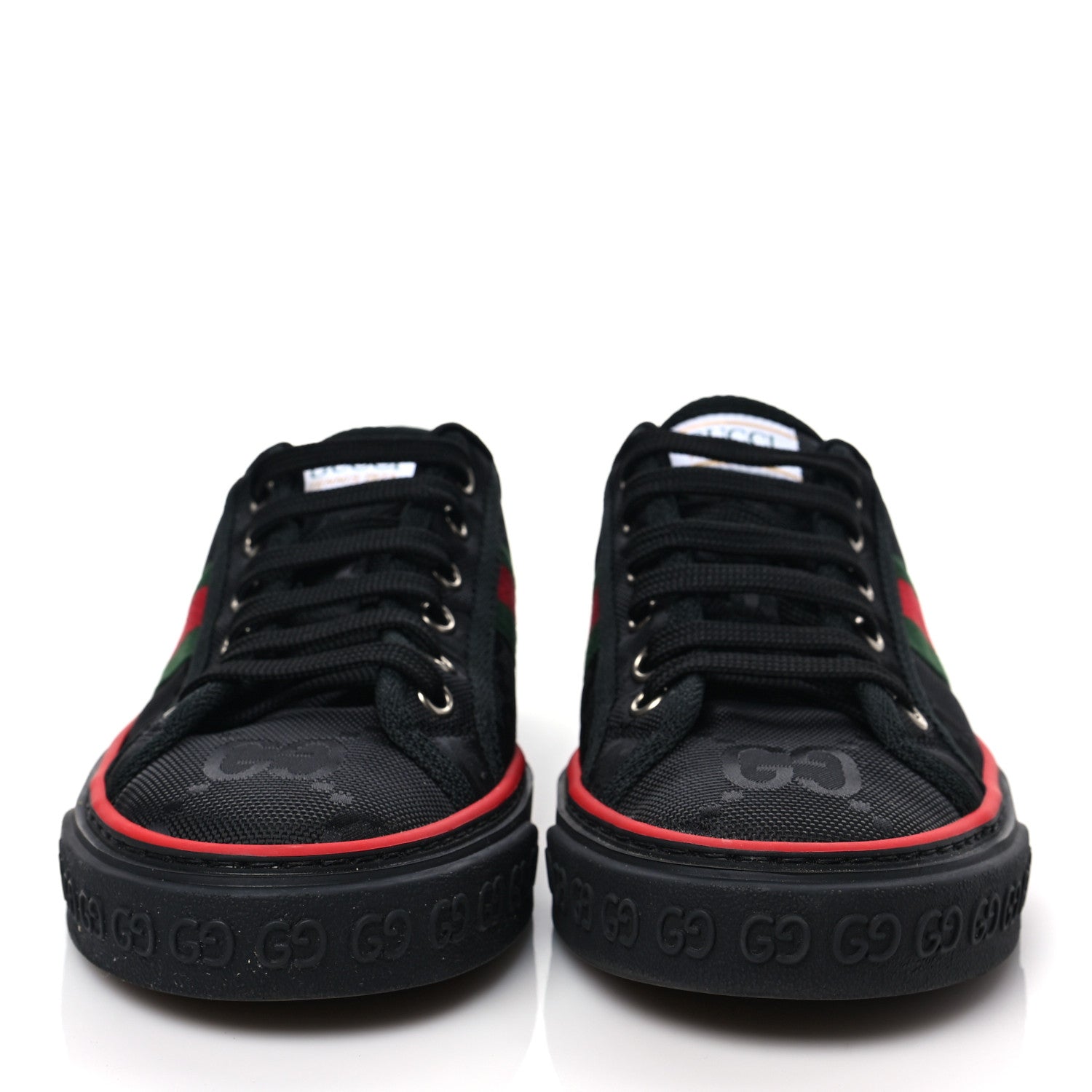 Gucci Econyl Nylon Web Monogram Off The Grid Womens 1977 Tennis Sneakers 38 Black 2 of 7