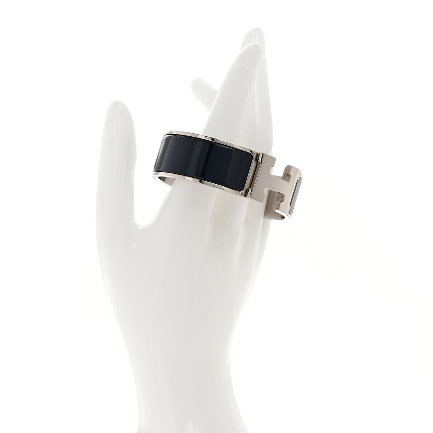 Enamel Wide Clic Clac H Bracelet GM Bleu Nuit
