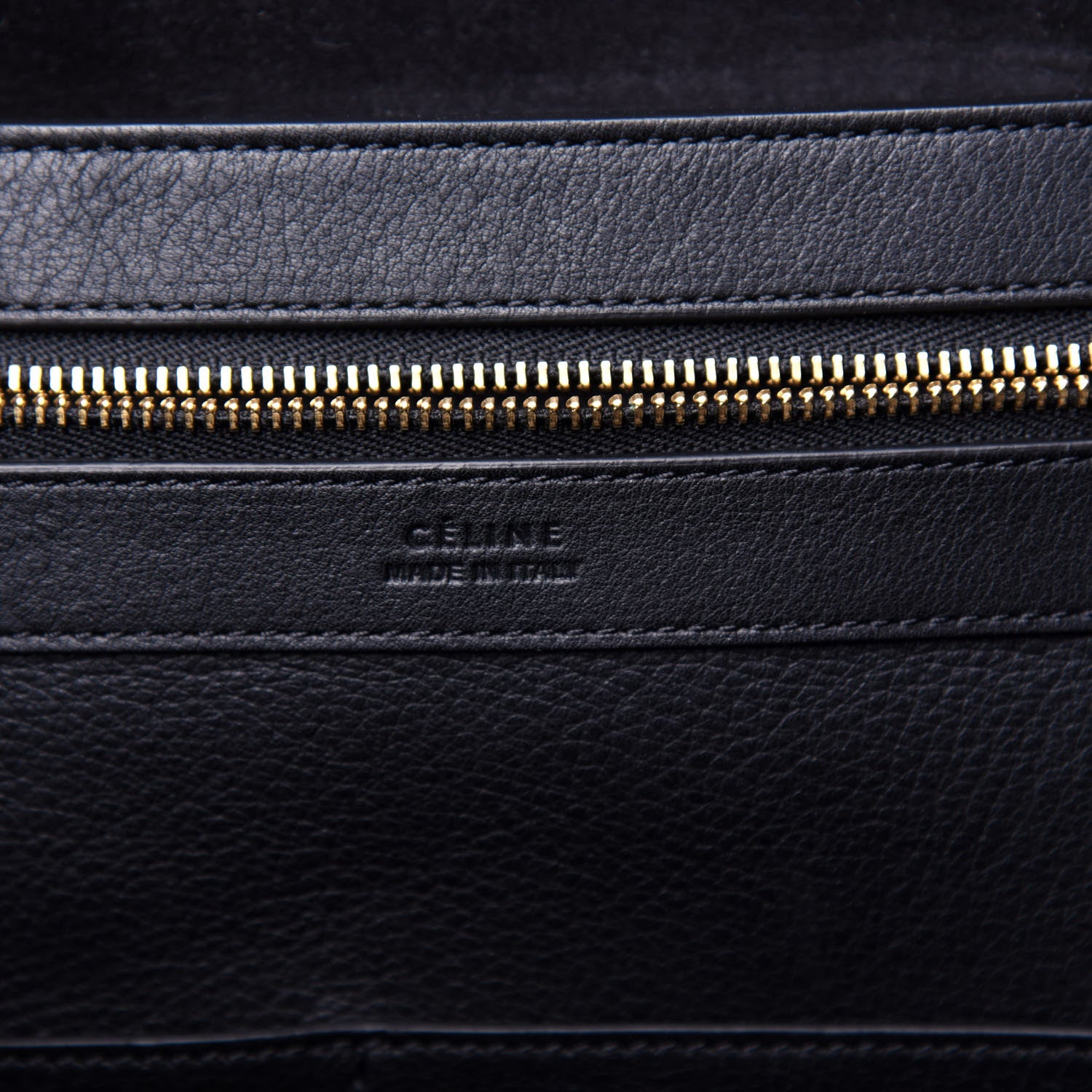 Celine Soft Grained Calfskin Small Belt Cabas Phantom Black 6 of 10