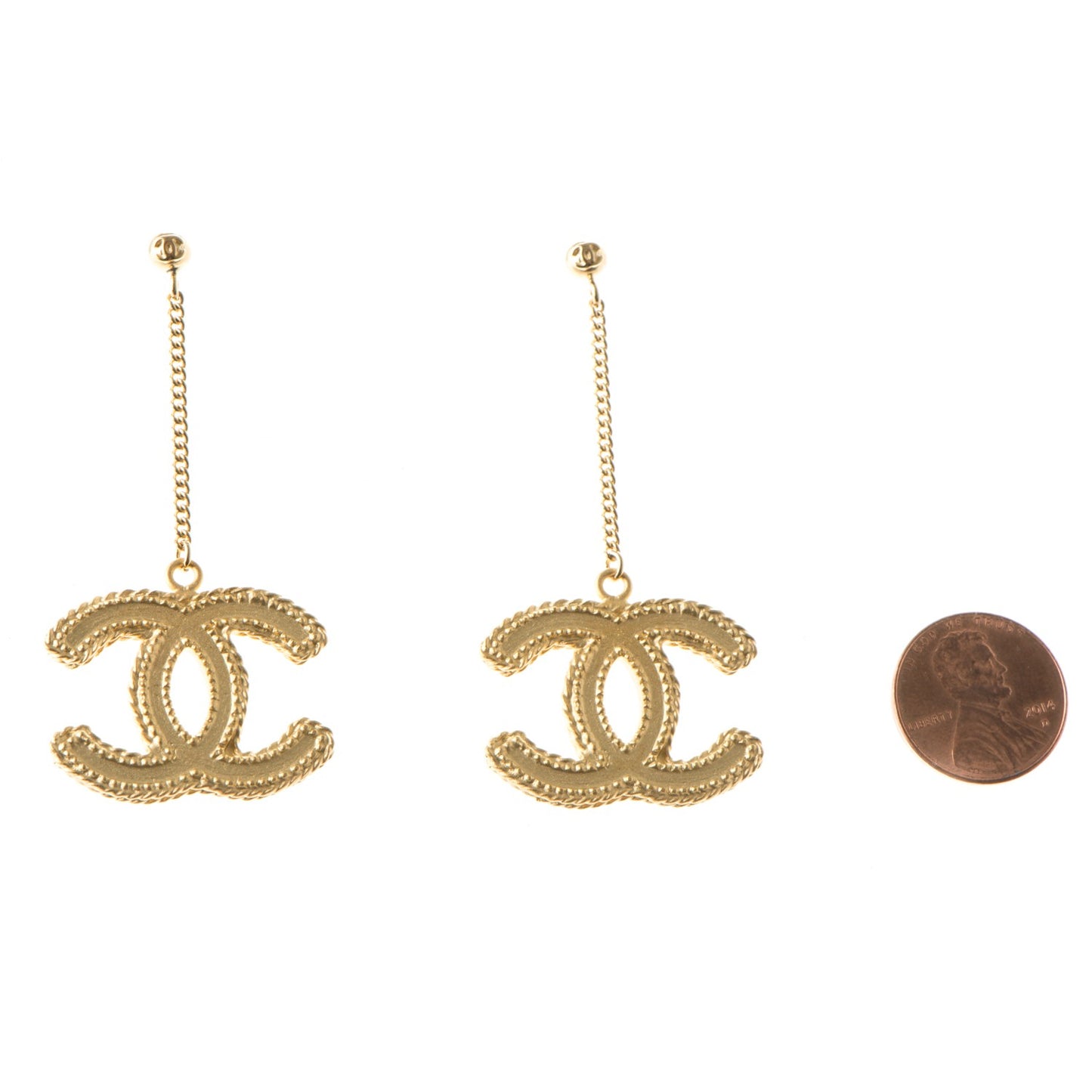 CC Drop Earrings Gold