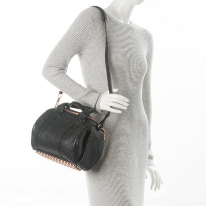 Alexander Wang Pebbled Lambskin Rockie Black Rose Gold Hardware 2 of 8