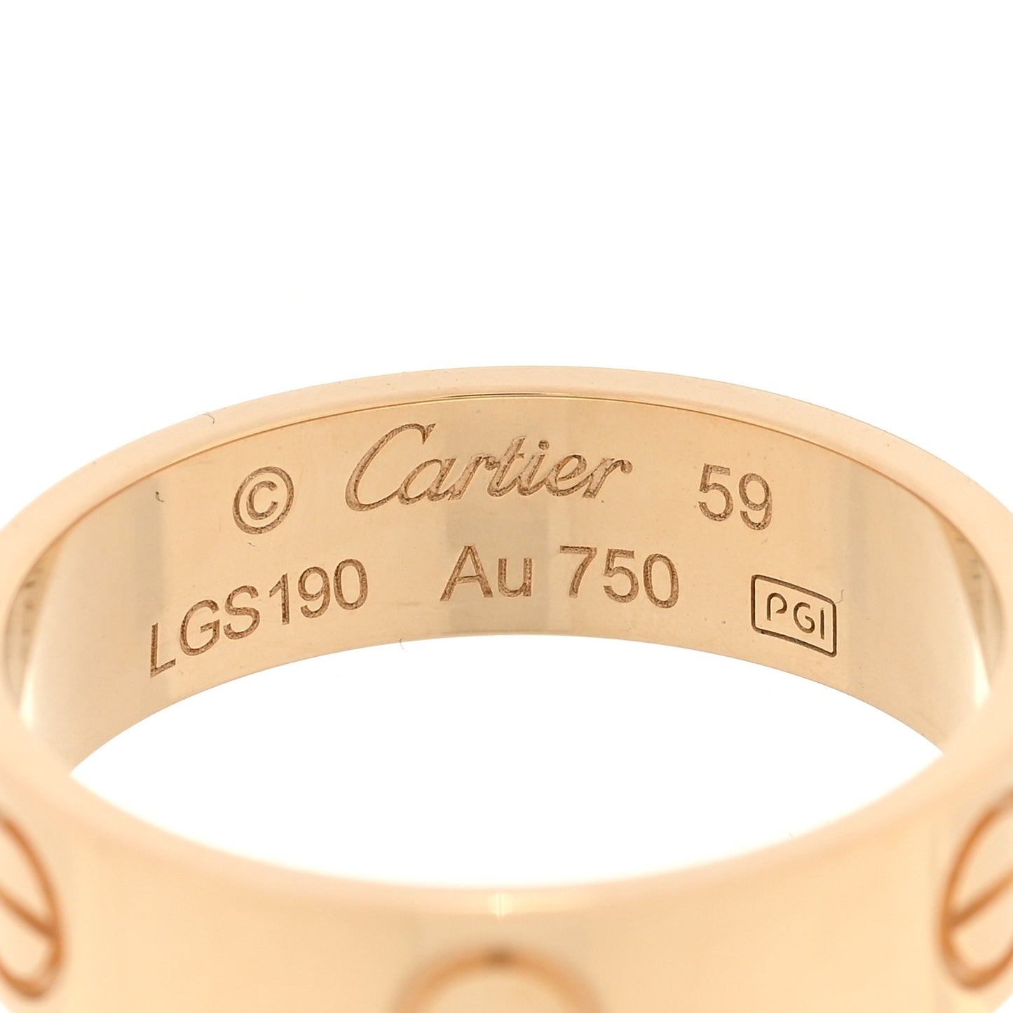 18K Yellow Gold 5.5mm LOVE Ring 59 8.75