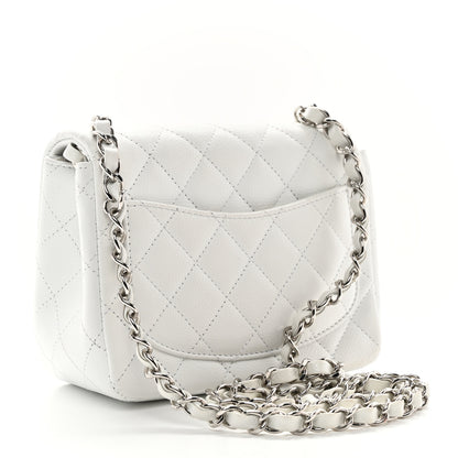 Chanel Caviar Quilted Mini Square Flap White 3 of 10