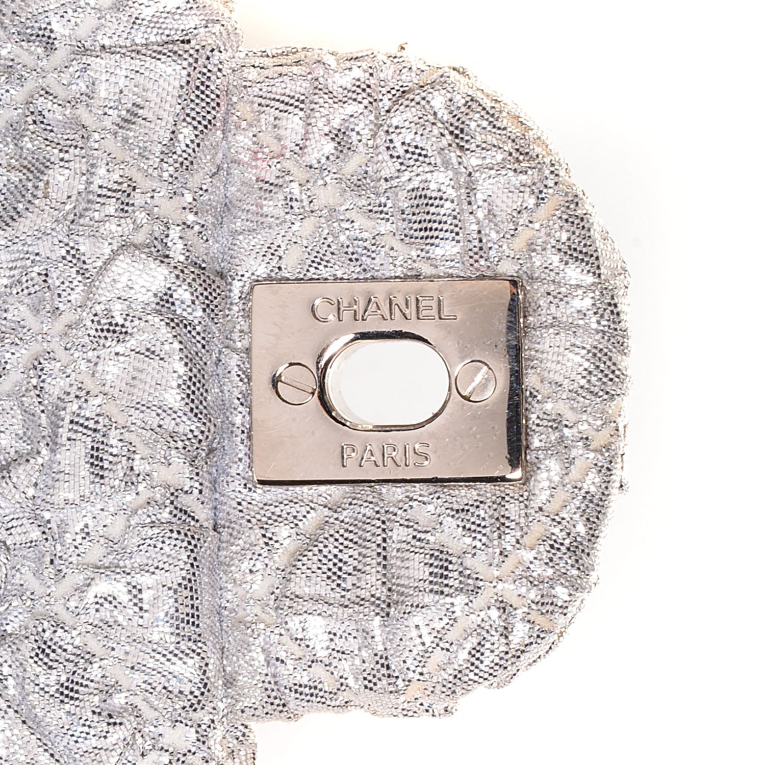 Chanel Lame Quilted Small Double Flap Metallic Silver 8 of 8