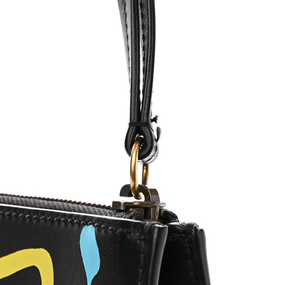 Gucci Calfskin GucciGhost Print GG Messenger Bag Black New Acquamarine 11 of 11