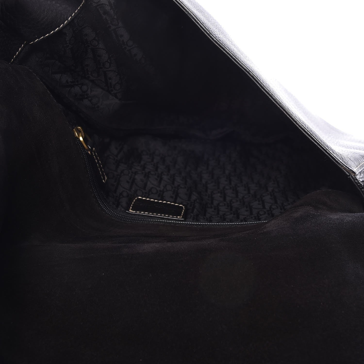Christian Dior Calfskin Baudrier Saddle Bag Black 5 of 7