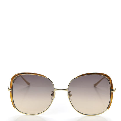 Gucci Acetate Oversize Square Frame GG0400S Sunglasses Gold 2 of 8