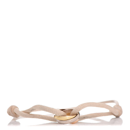 Cartier 18K Pink Yellow White Gold Trinity Cord Bracelet White 1 of 10