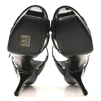 Saint Laurent Patent Tribute 75 Platform Sandals 37 Black 6 of 10