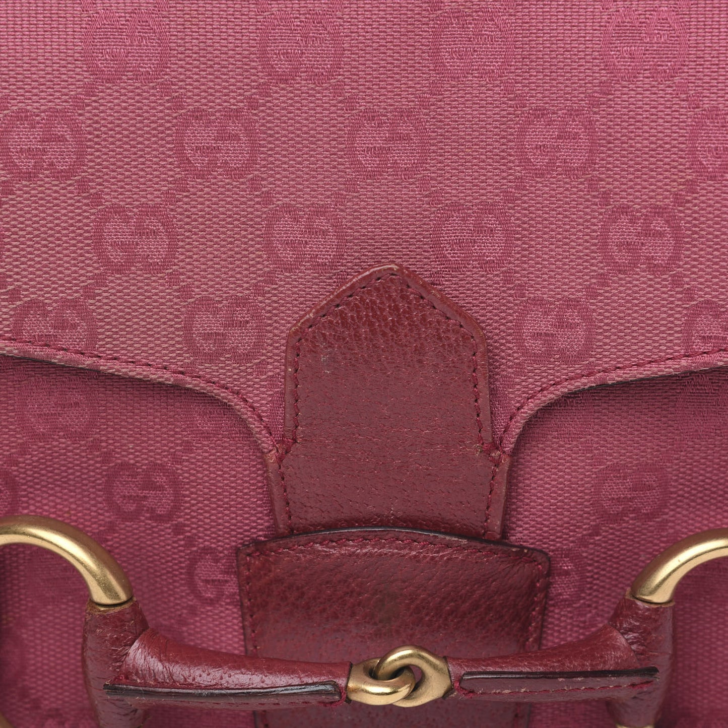 Monogram Horsebit Chain Flap Bag Fuchsia
