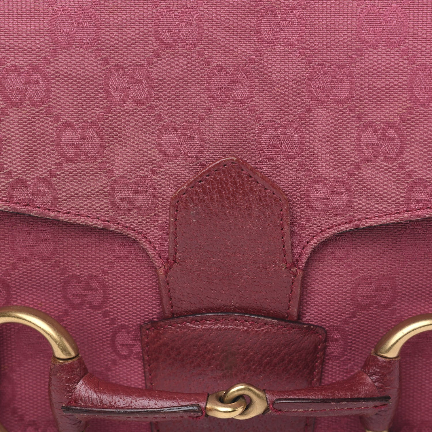 Gucci Monogram Horsebit Chain Flap Bag Fuchsia 9 of 11