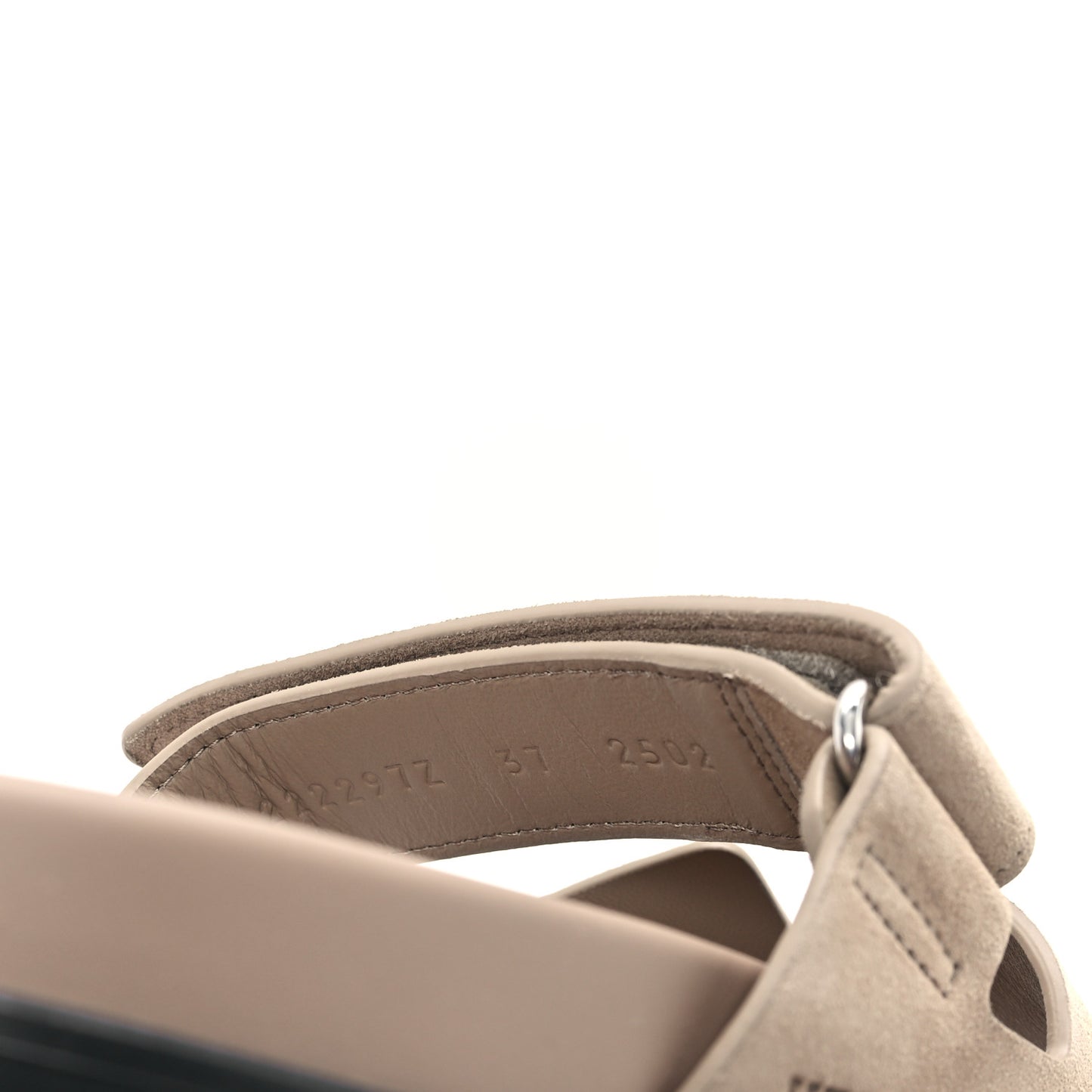 Suede Goatskin Womens Chypre Sandals 37 Beige Sable