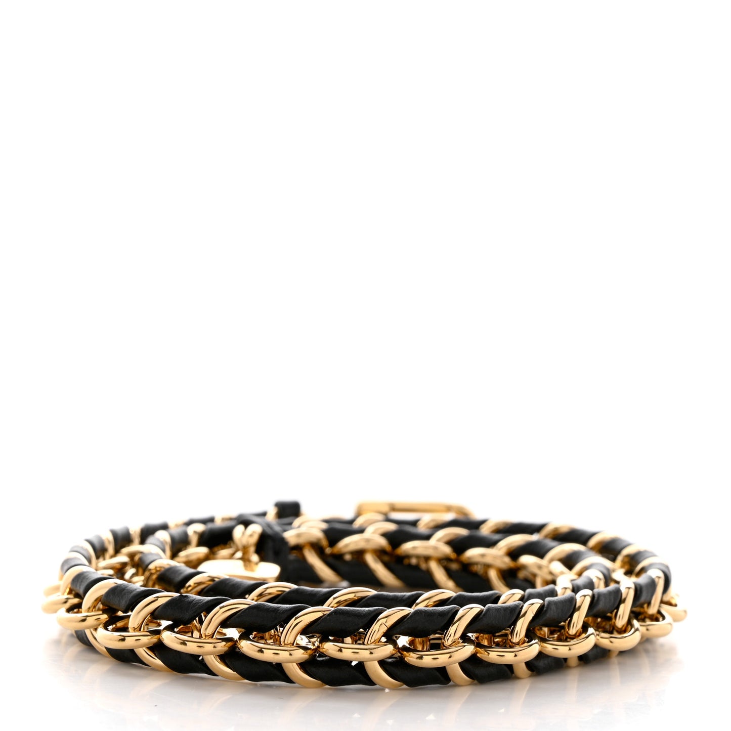 Calfskin Multi Pochette Chain Shoulder Strap Black Gold