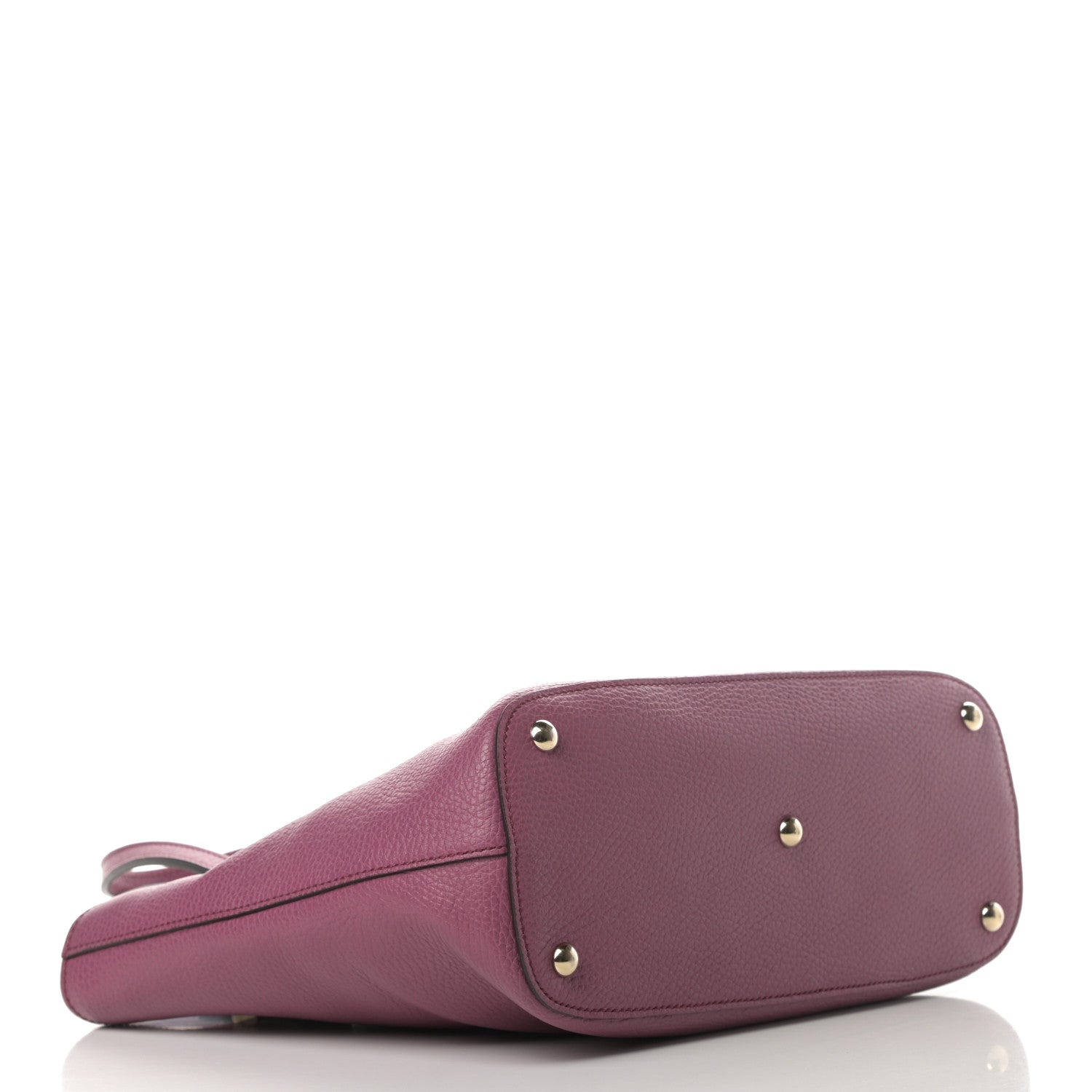 Gucci Pebbled Calfskin Interlocking G Tote Fresia Rose 4 of 12