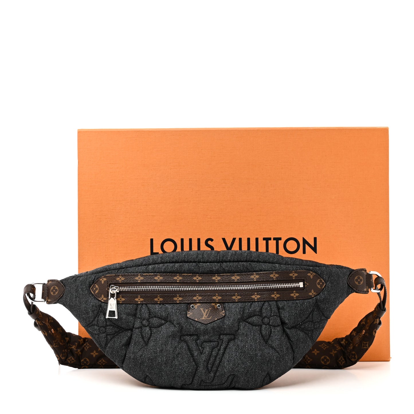 Econyl Monogram LV Ski High Rise Bumbag Black Jeans