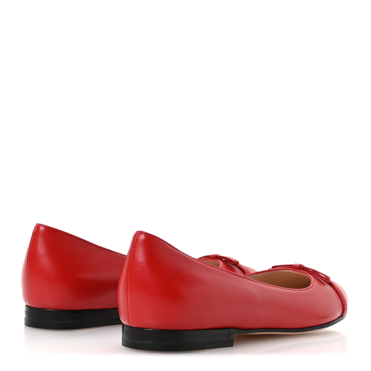 Nappa Charlotte Double G Ballet Flats 37 Maple Red