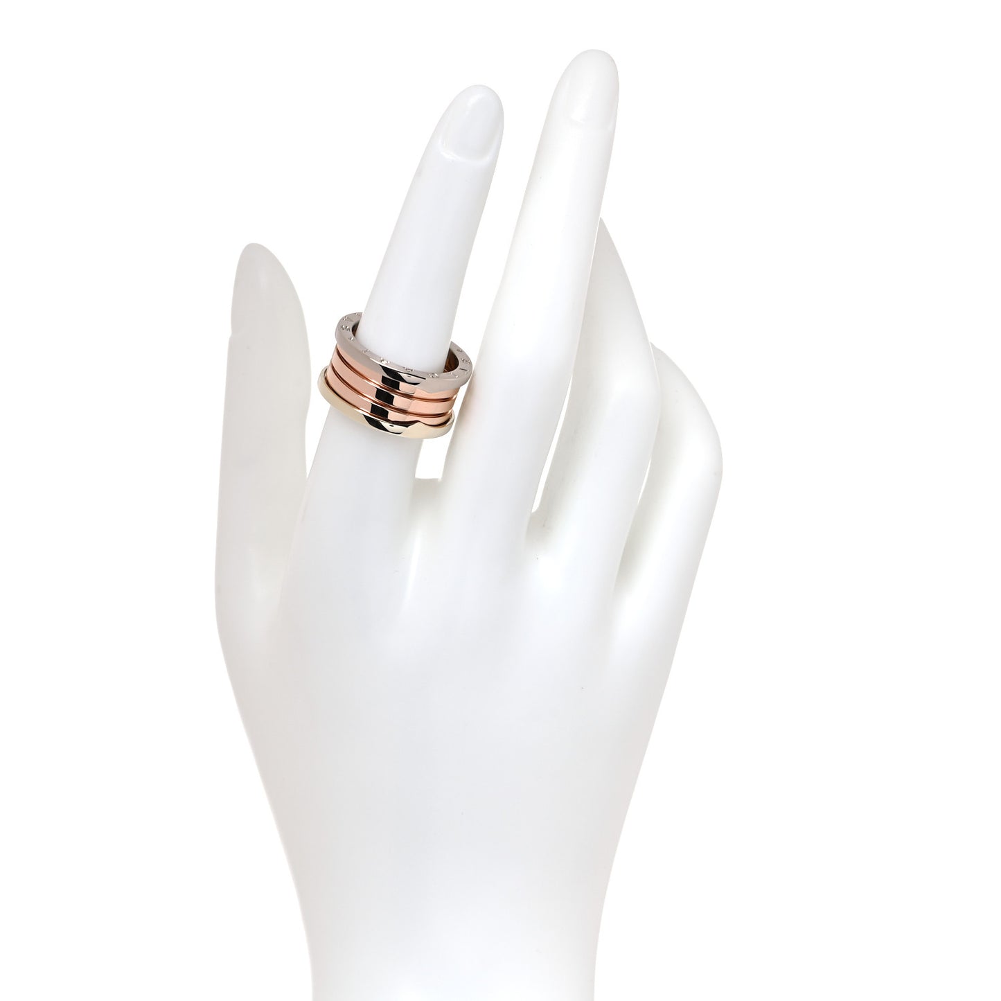 18K Rose White Yellow Gold B.Zero1 Four-Band Ring 57 8