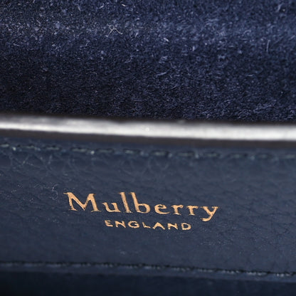 Mulberry Grained Calfskin Studded Small Amberly Top Handle Crossbody Navy 6 of 11