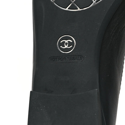 Chanel Lambskin Cap Toe CC Uniform Ballerina Flats 38.5 Black 7 of 10
