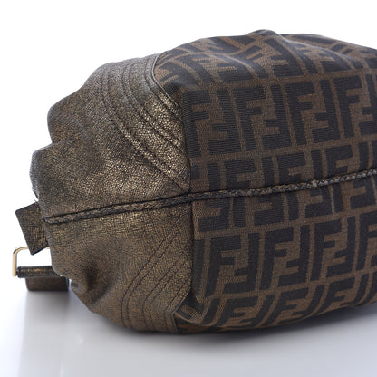 Fendi Zucca Goatskin Spy Bowler Tobacco Bronzo 5 of 16