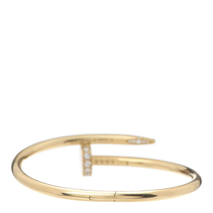 Cartier 18K Yellow Gold Diamond Juste Un Clou Bracelet 15 3 of 7