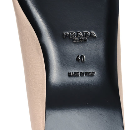 Prada Nappa Triangle Logo Ballerina Flats 40 Light Pink 8 of 11