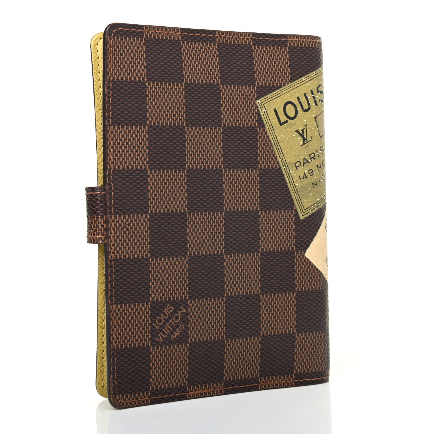 Louis Vuitton Damier Ebene Labels Small Ring Agenda Cover 2 of 4