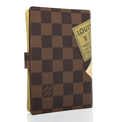 Louis Vuitton Damier Ebene Labels Small Ring Agenda Cover 2 of 4