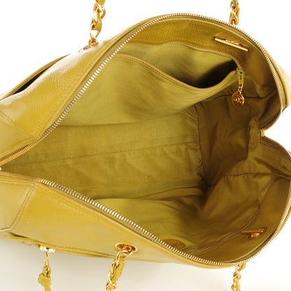 Chanel Caviar Large CC Shoulder Bag Chartreuse 6 of 9